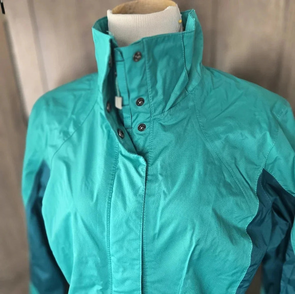Women green raincoat windbreaker jacket - Picture 3 of 14